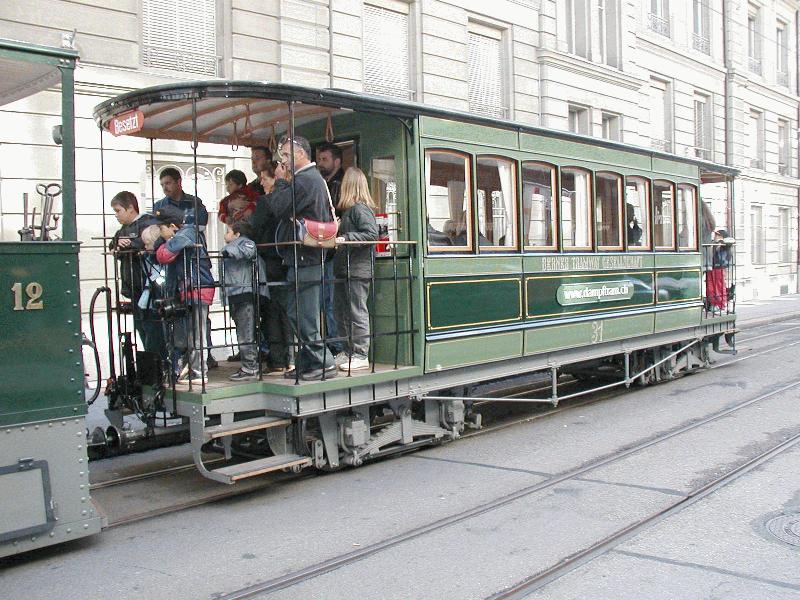 Berner Dampftramway,Beiwagen No.31 (Replika von 1894)am 13.10.02
