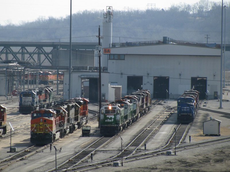 Betriebswerk der BNSF in Kansas City. Aufgenommen am 2.3.2008.