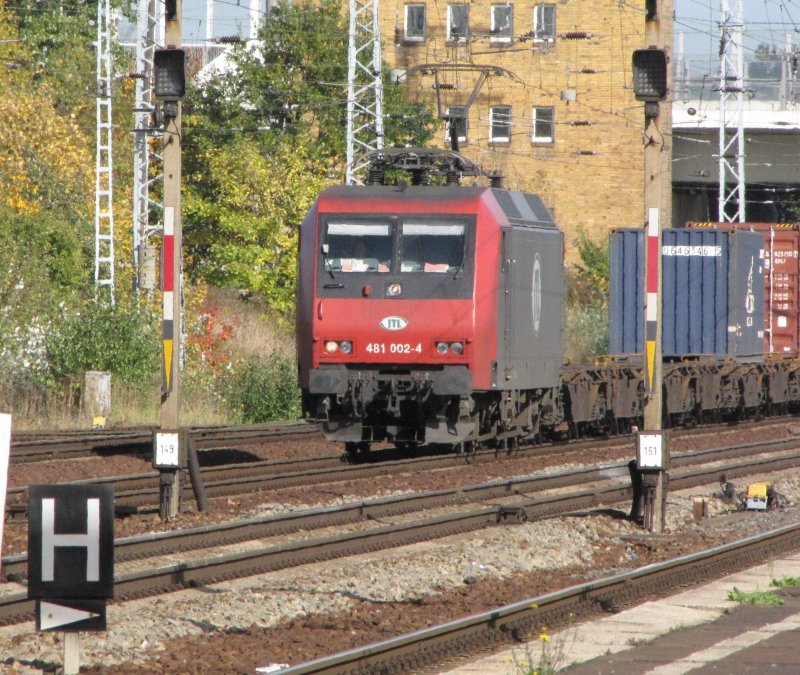 Bf Berlin Sch�nefeld am Freitag den 09.10.2009 in der Durchfahrt die Fa. ITL