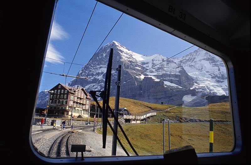 Bf Kleine Scheidegg, Fhrerstandssicht bergwrts