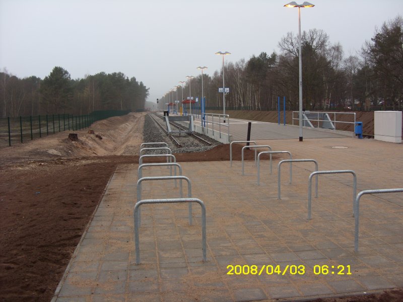 Bf Swinoujscie Centrum, neue Eisenbahnverbindung von Deutschland nach Polen auf der Insel Usedom