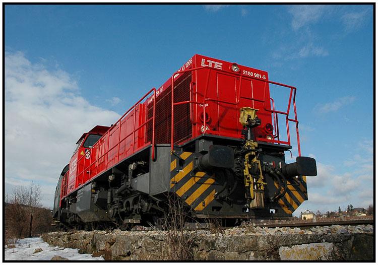  Birgit  LTE 2150 901 bei der R�ckfahrt ihrer Bedienungsfahrt 71391 aus dem Holcimwerk in Waldm�hle nach Wien Liesing am 9.2.2006