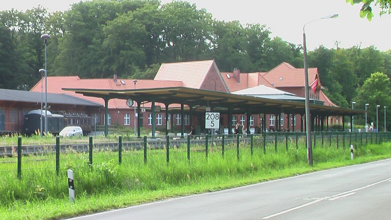 Blick auf den Bahnhof Seebad Heringsdorf.