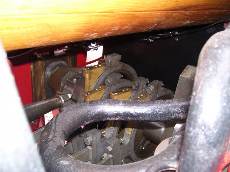 Blick auf das Innentriebwerk der SAXIONIA am 06.09.08 im DLW-Meiningen. 