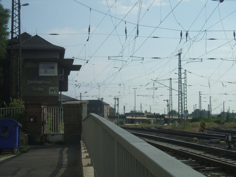 Blick auf den Zwickauer Hauptbahnhof, 25.07.2008