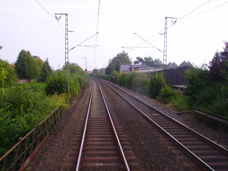 Blick aus dem letzem Wagen des IC 1904. 02.09.07