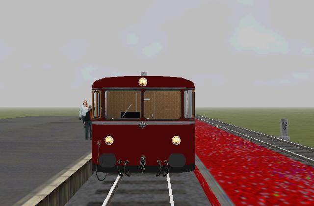 Blick vom B auf den Bf Blieskastel Stadt mit 998. 