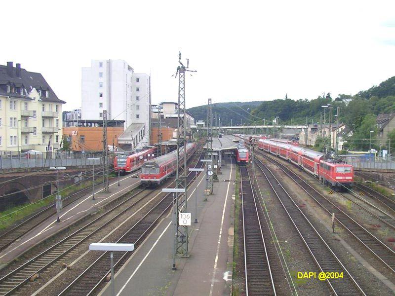 Blick Richtung Sden auf den Bahnhof 