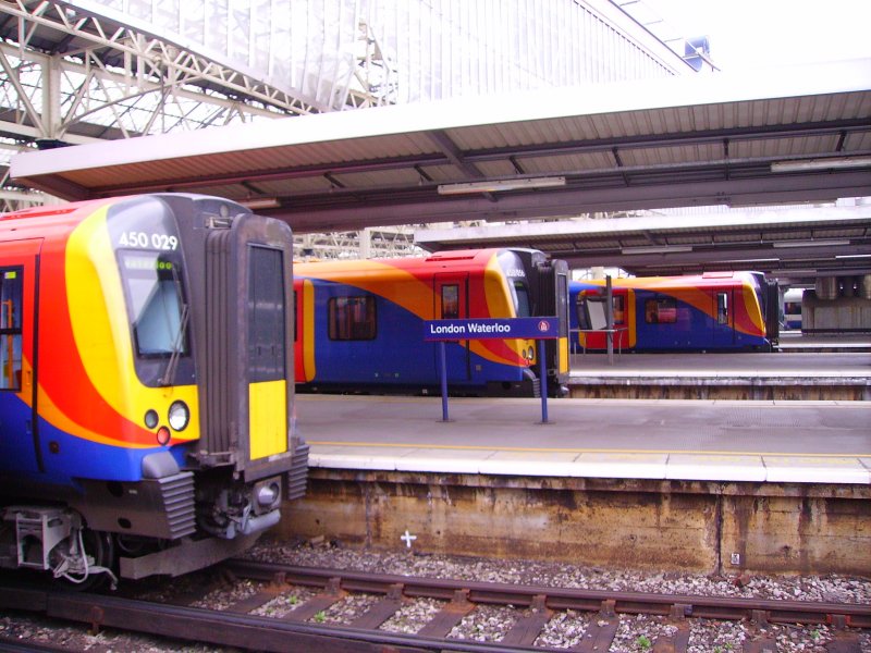 Blick �ber einen Teil von London-Waterloo. 24.10.07