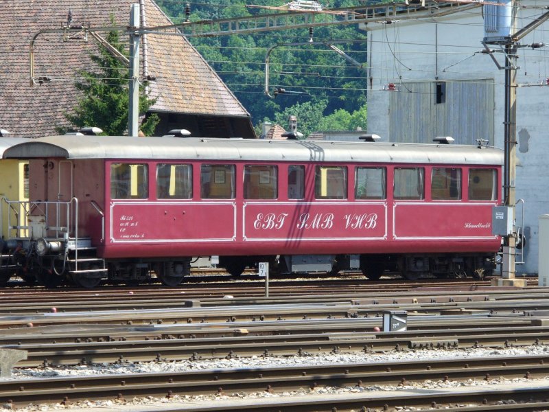 bls / ( RM ) Nostalgie Personenwagen Bi 524   Schmucktruckli   Abgestellt im bls Depot in Burgdorf am 30.06.2007