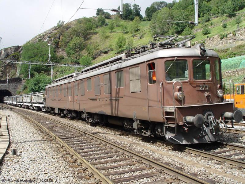 BLS Ae 8/8 273 am 30.08.03 bei Ausserberg  Ltschberg Sdrampe 