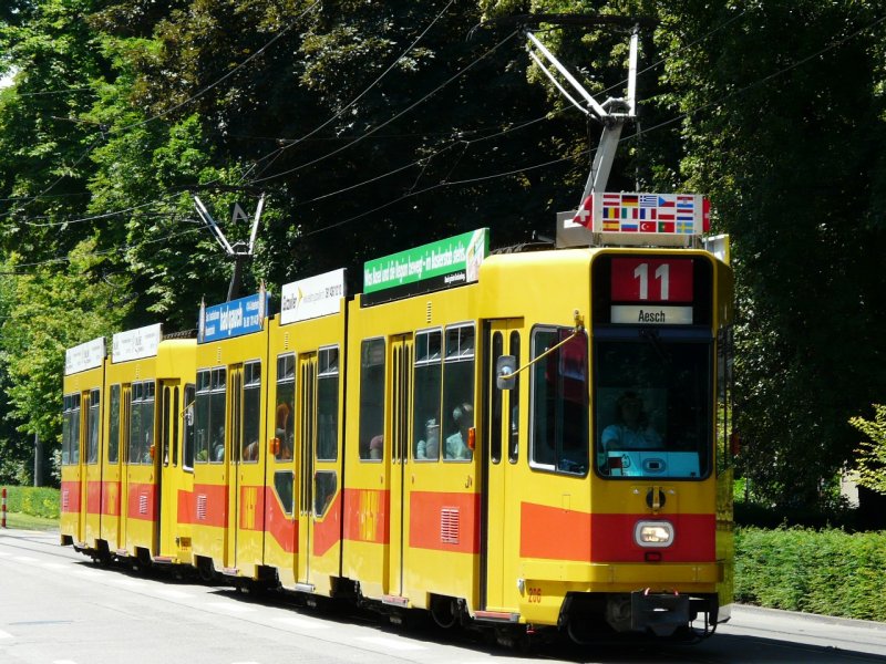 BLT - Be 4//8  206 unterwegs auf der Linie 11 am 21.06.2008