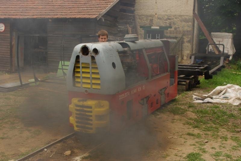 BM50 diesel startup. This engine is used very rare, its engine is started just for tests.