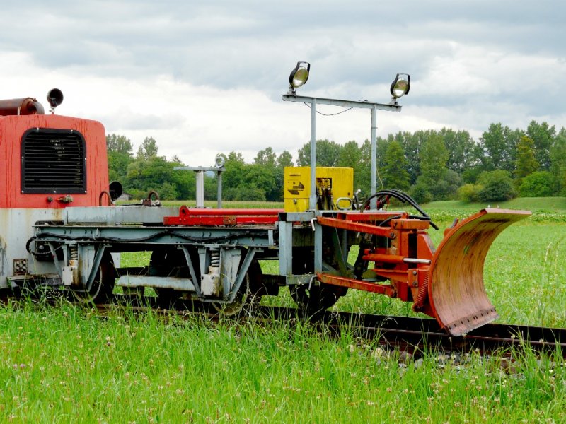 BMK - Feldbahn Schneepflug ohne Beschriftung .. Foto vom 20.07.2008