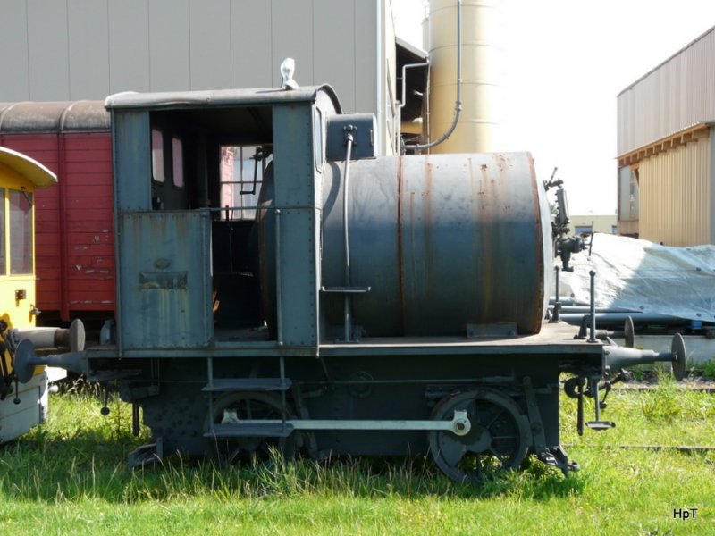 BMK - Kleine Speicherdampflok abgestellt in Kallnach am 01.08.2009