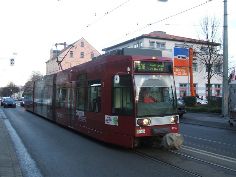Bogestra Linie 308,Wagen 438A ,Werbetrger der  Bochumer Sinfoniker , als Linie 308 nach Hattingen Mitte S.(29.12.2007)