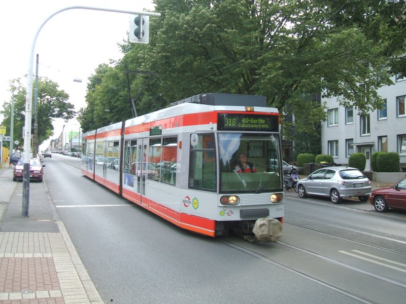 Bogestra Linie 318 von Bochum Dahlhausen nach BO Gerthe in 
Richtung Hbf.,Hattingerstr./Friederikastr.
