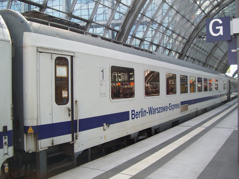 Bord Restaurant des  Berlin-Warszawa-Express . Berliner Hbf den 23.07.2007