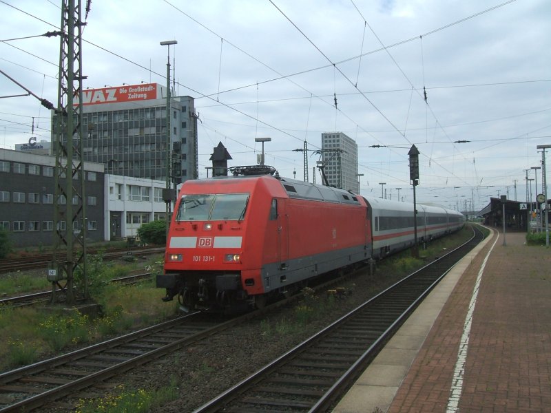 BR 101 131-1 mit Metropolitan  IC 1818 am Haken bei der Abfahrt aus dem Dortmunder Hbf. nach Berlin Hbf. 