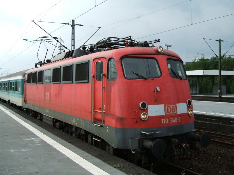 BR 110 340-7 in Gelsenkirchen Hbf.(02.09.2007) 