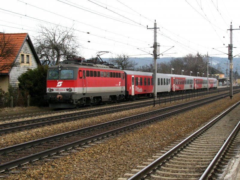 BR 1142 624 bei Bheimkirchen am 28.02.2009