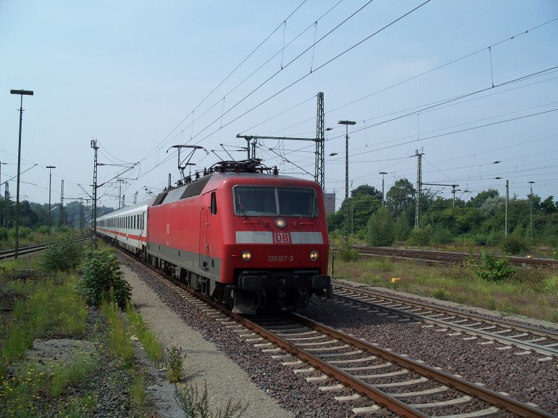 Br 120 157 von K�ln nach Leipzig Hbf in Braunschweig Hbf (3.8.2007)