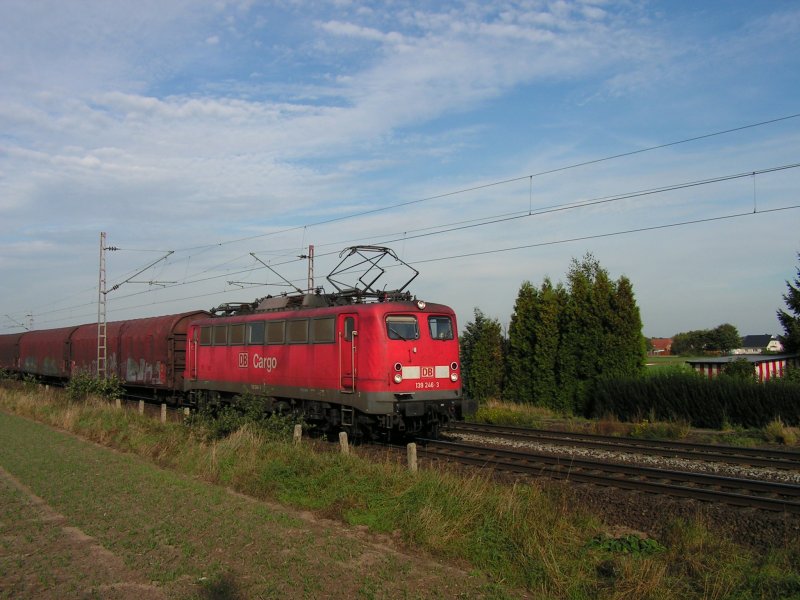 BR 139 246-3 der DB-Cargo am 9.10.06 kurz vor Nienburg (Weser).