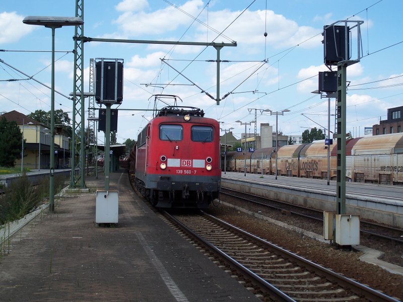 Br 139 560 durchfhrt Lehrte richtung Braunschweig (14.8.2007)