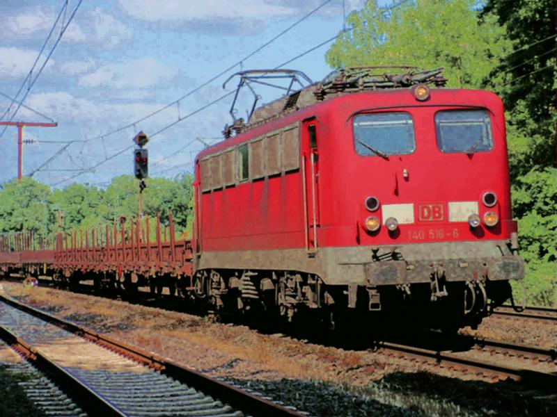 BR 140 516-6 als Gemlde. Kunst oder Computer?! Mir gefllt diese Bearbeitung besser als das Originalfoto, welches ich vor einiger Zeit machte.