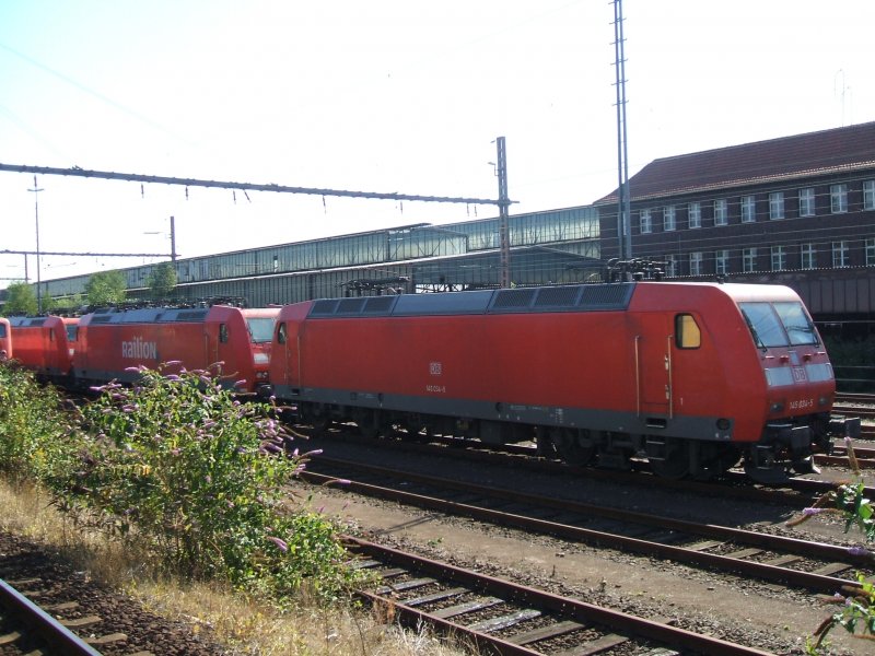 BR 145 034-5 und BR 185 158-3 in Wanne Eickel Hbf. (06.08.2007)
