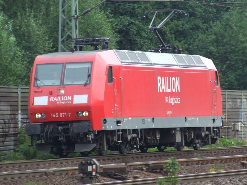 BR 145 071 in HH-Harburg am 06.08.2008.