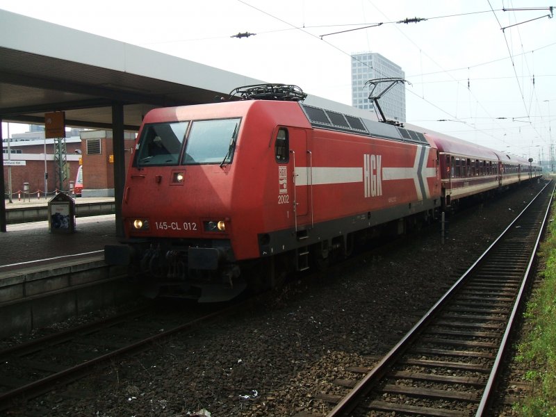 BR 145 CL 012 (HGK) mit Sonderzug in Richtung Hamm.(25.08.2007)