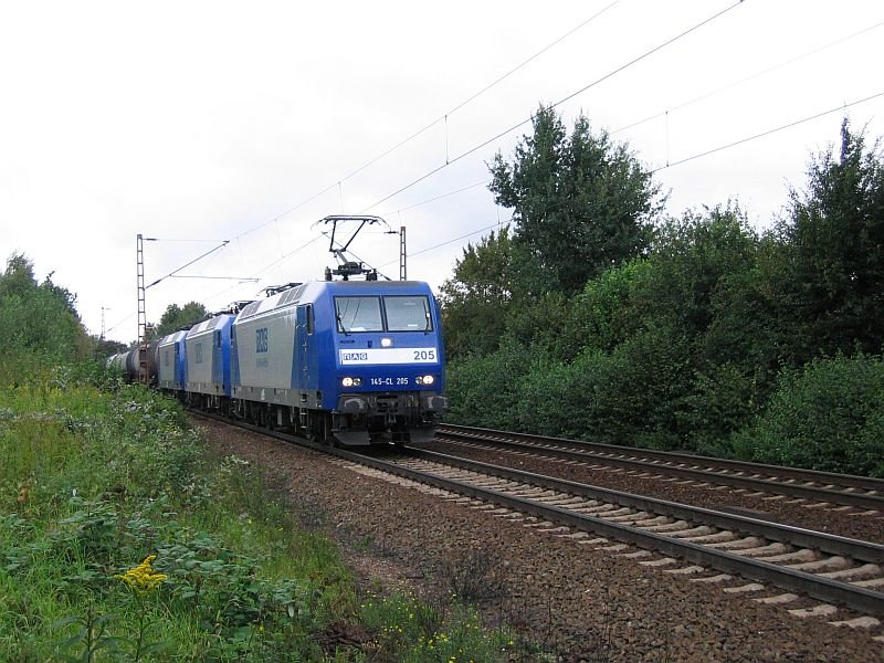 BR 145 CL 205 RAG zieht zwei 185er von RBH und einen Gterzug 
