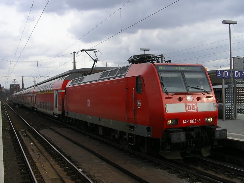 BR 146 003-9 mit RE 6 Minden - Dsseldorf in Bochum Hbf.(28.02.2008)