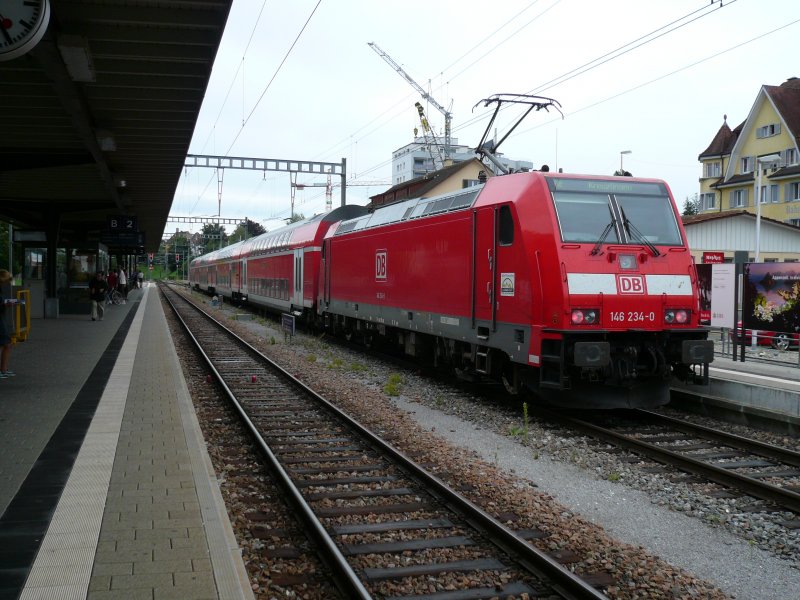 Br 146 mit RE aus Karlsruhe am 02.08.2007 in Kreuzlingen