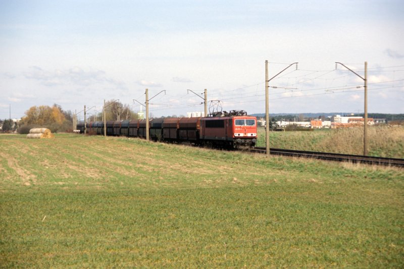 BR 155 072 auf der Fahrt nach N�rnberg kurz hinter Erlangen-Eltersdorf