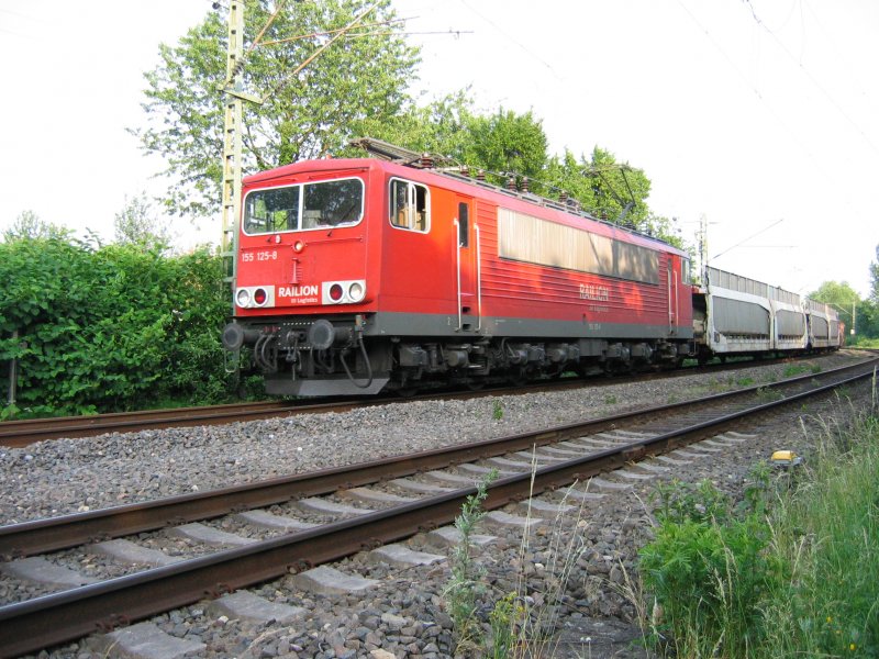 BR 155 125-8 mit gem. Gterzug am 6. Juni 07 am B 28