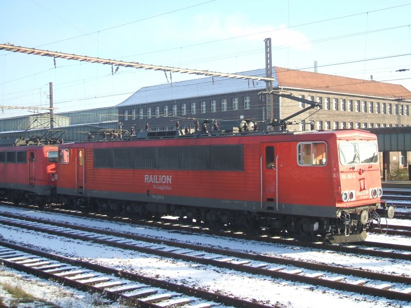 BR 155 165-6 abgestellt in Wanne Eickel Hbf.(22.12.2007)