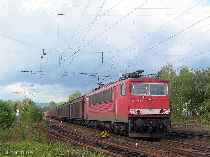BR 155 203-3 am 5.10.2006 in Wiesbaden-Biebrich.