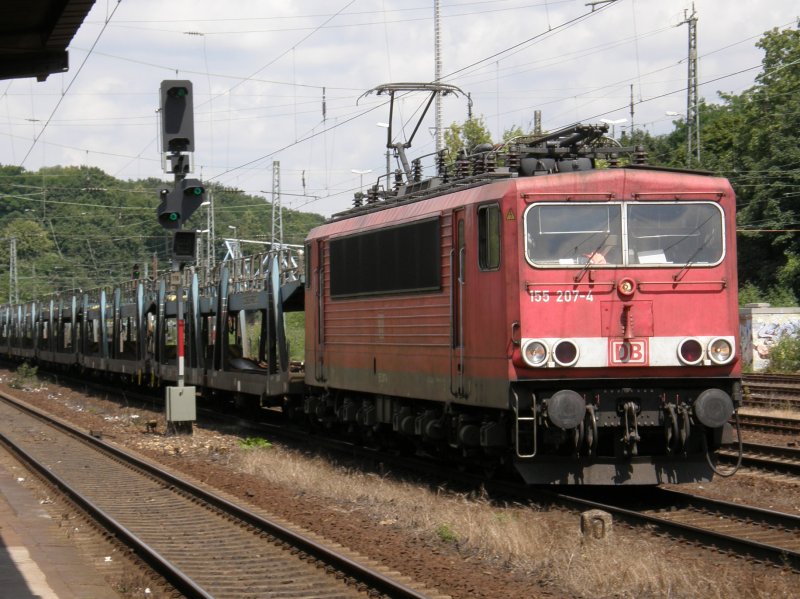 BR 155 207-4 durchfhrt Kln West in Richtung Bonn am 14.07.2008.