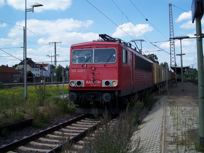 Br 155 223 durchfhrt Lehrte richtung Braunschweig (14.8.2007)