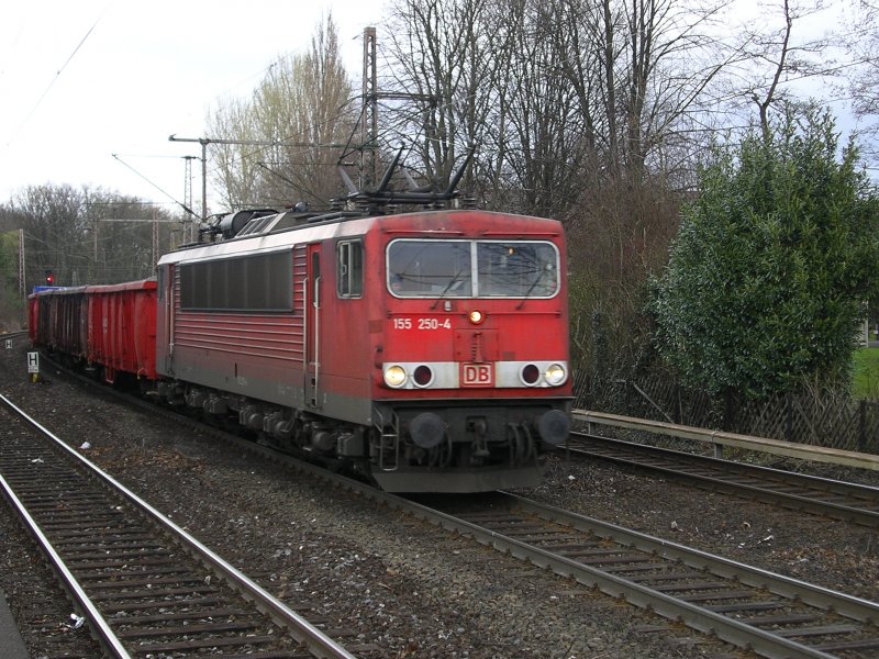BR 155 250-4 mit gemischten GZ nach BO Langendreer.(04.03.2008)