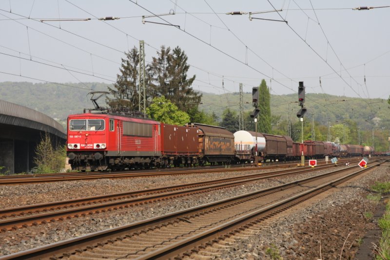 BR 155 bei Bielefeld in Rcihtung Dortmund! 15.04.2009