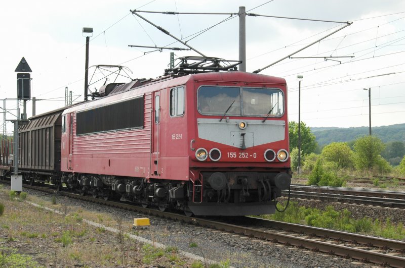 BR 155 hat Ausfahrt. Naumburg (Saale,12.05.2005)