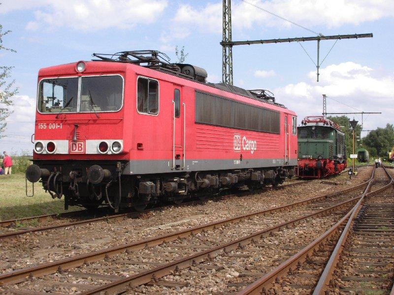 BR 155+BR 254 im SEM Hilbersdorf zum Heitzhausfest 2005