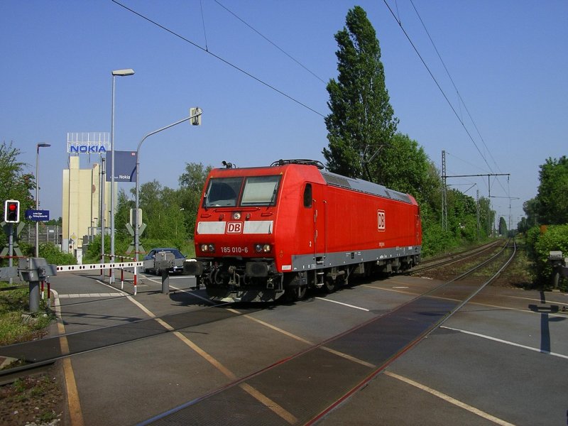 Br 185 010-6 LZ nach Bochum Langendreer.(14.05.2008)