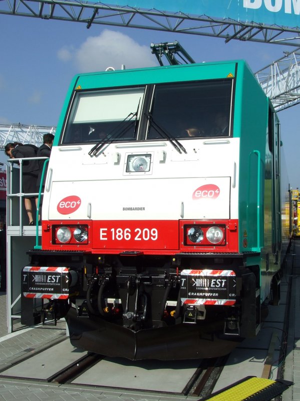 BR 186 209, ausgestellt von Bombardier auf der Innotrans 2008 in Berlin.