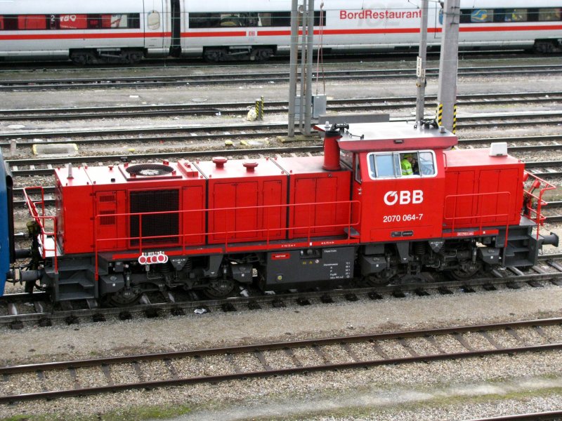 BR 2070 064 beim rangieren in Wien Westbahnhof am 28.02.2009