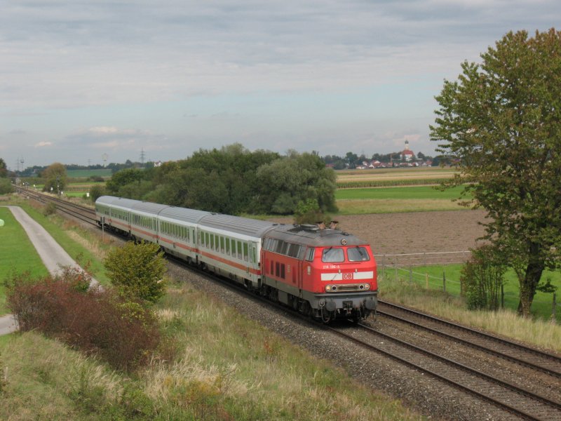 BR 218 169 am 30.9.07 bei Weinhausen