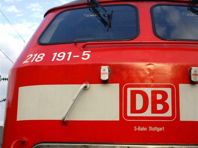BR 218 191-5 im BW Plochingen Rettungslock der S-Bahn Stuttgart
Photo by DJ.Anand